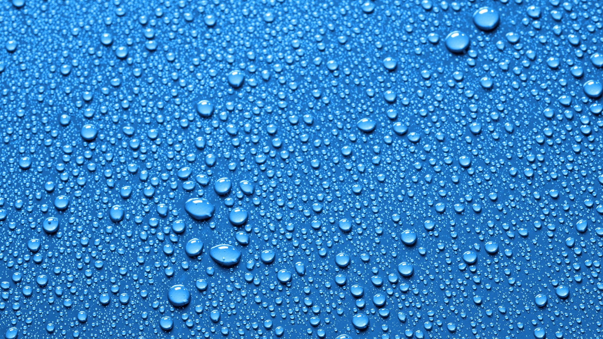 das Meer aus blauen Wassertropfen